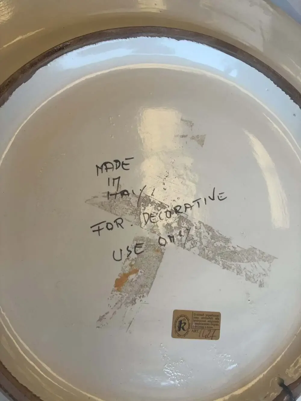 Ceramiche Artistiche Katia Decorative Dish - Man in Traditional Clothing